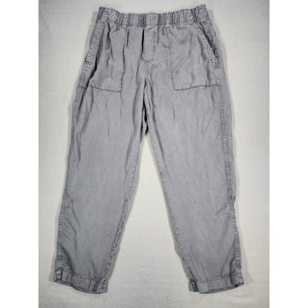 Gap Women's Tencel Tapered Pull On Pant Jogger Grey 25" Inseam Casual Loungewear